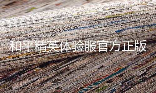 和平精英体验服官方正版